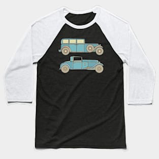 Blue Classic Car Baseball T-Shirt